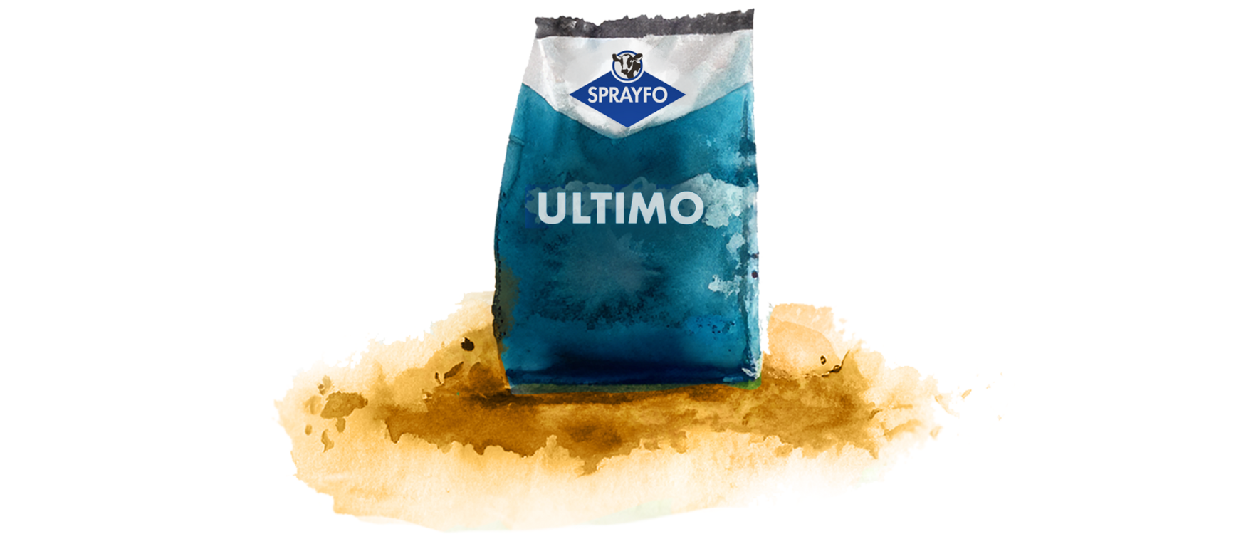 A watercolor image of a Sprayfo Ultimo bag on an orange surface