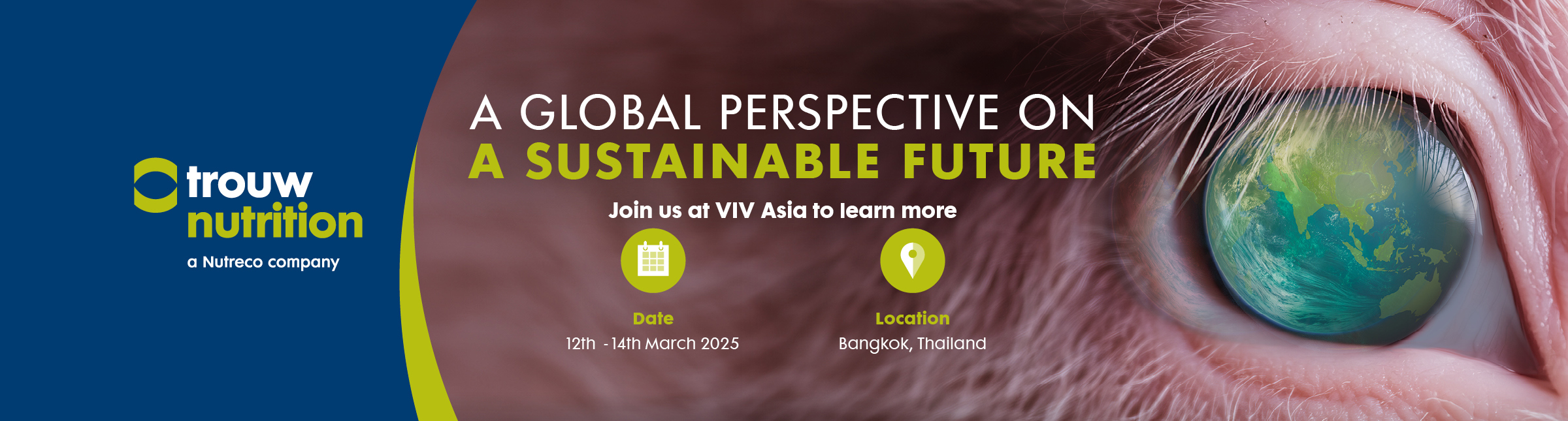 Banner for VIV Asia event containing event details and an image of a pig eye with a world inside